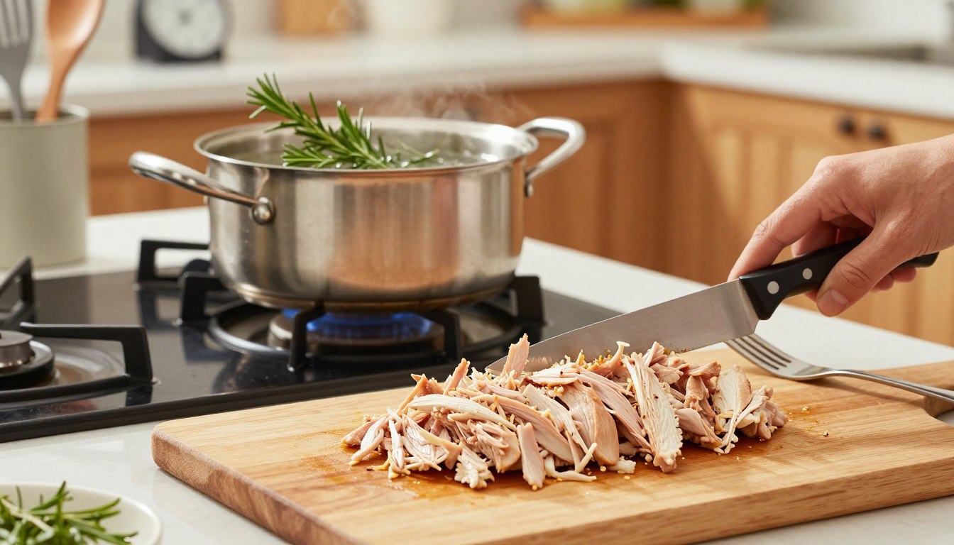 how to cook chicken to shred