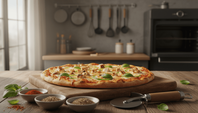 homemade chicken pizza