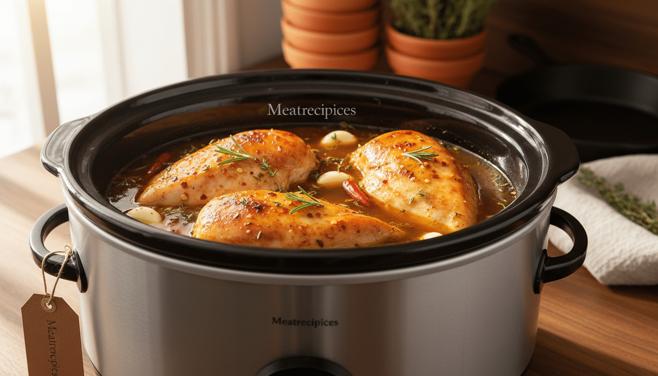 slow cooker and chicken breast