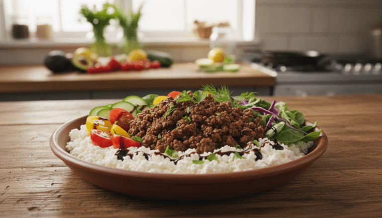 cottage cheese burger bowl