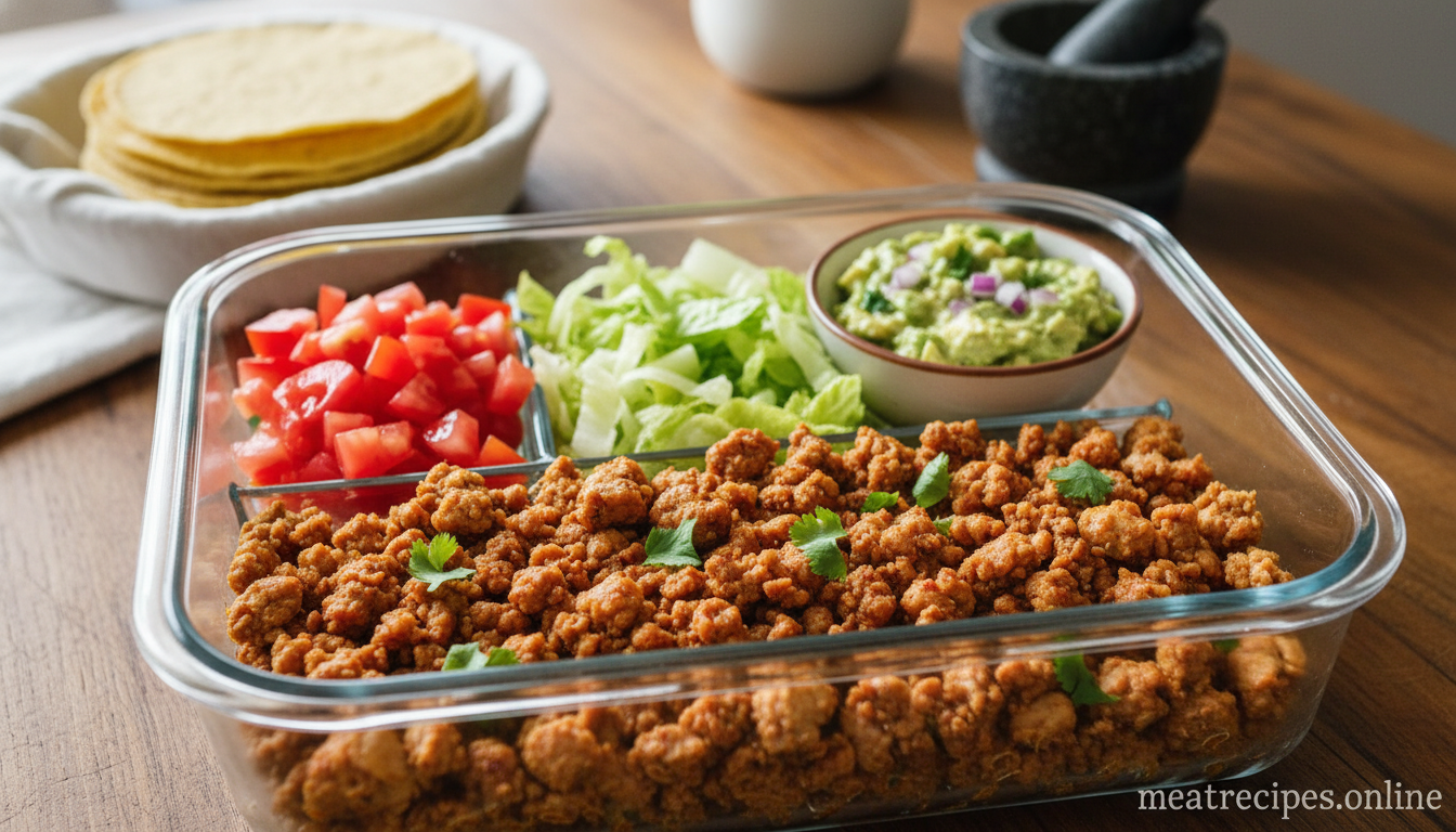 high protein taco meat meal prep