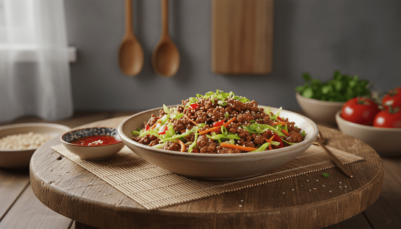 pork egg roll in a bowl